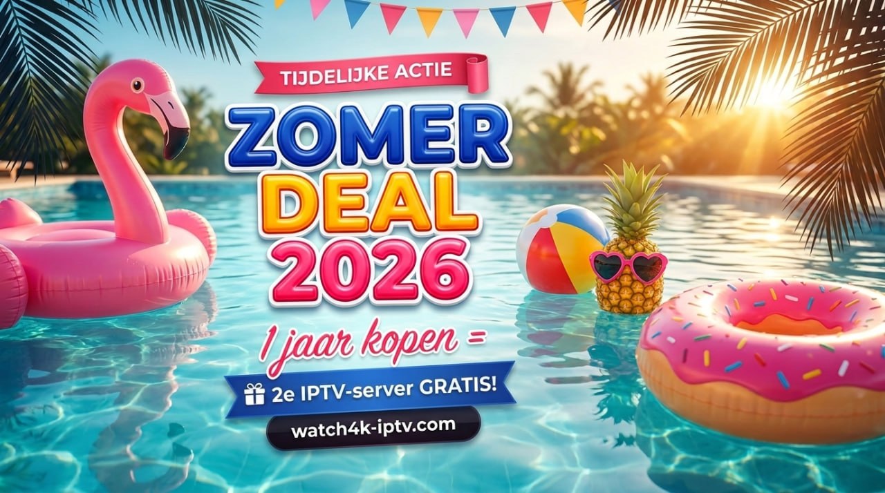 Zomer Deal 2026 — 1 Jaar + gratis 2e IPTV-server